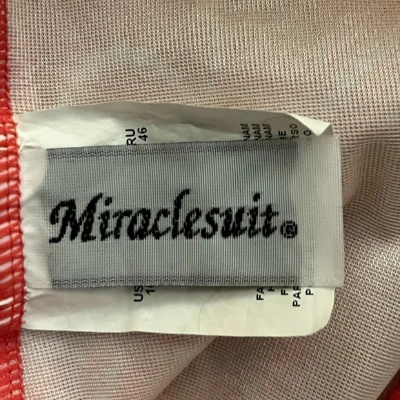 MiracleSuit Spaghetti Strap Spiral Dots Tankini Swimsuit Top V-Neck Size 10 - Picture 8 of 10